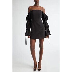 Israella Kobla Women's Black Off-the-Shoulder Mini Dress Size 6 NWOT D066
